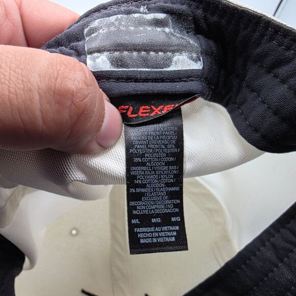 Nike True Tour Vapor Hat RZN Swoosh Dri Fit White Flex Golf Cap Outdoors Casual - Picture 6 of 9